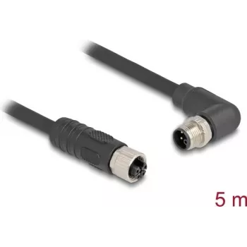 Kabel do czujników/aktuatorów DeLOCK 80531 5 m RST M12 czarny