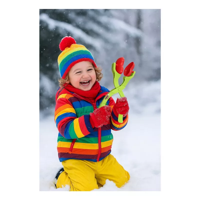Łopatka do robienia śnieżek Jamara Snow Play 2w1 — kształty serca i gwiazdy, od 3 lat, wielokolorowa