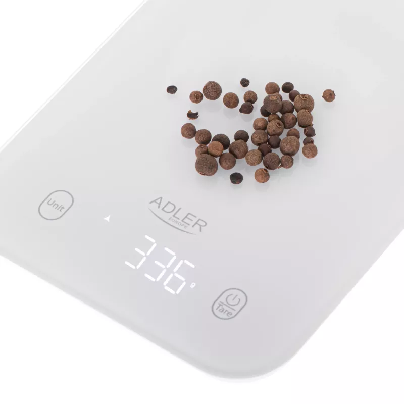 Waga kuchenna Adler | AD 3181w | Działka 1 g | Wyświetlacz LED | Biały