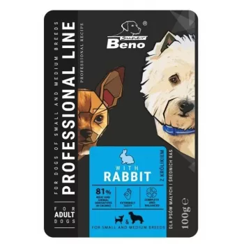 SUPER BENO Adult Small i średni Królik - mokra karma dla psa - 100 g