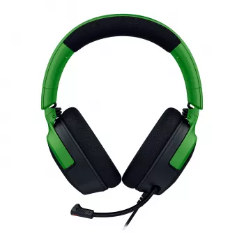 Przewodowy zestaw słuchawkowy dla graczy Razer Kraken V4 X — nauszne, 20–20000 Hz, kabel 1,8 m, 310 g, czarno-zielony