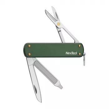 Nóż wielofunkcyjny Nextool NE0143 — kompaktowy składany multitool ze szczypcami, ostrzami, śrubokrętem, zielony, stal nierdzewna, 64,5×152 mm, 29 g