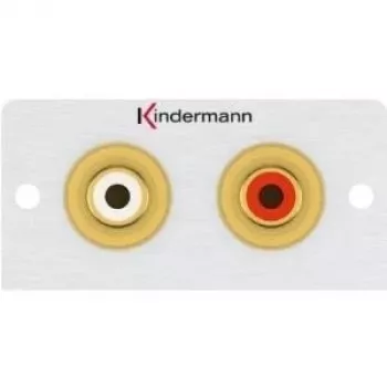 Gniazdo natynkowe 2 x RCA Kindermann 7444000510