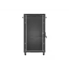 Szafa rack 19 cali LANBERG 22U 600x1000 mm, czarna, szklane drzwi przednie i tylne