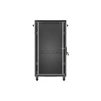 Szafa rack 19 cali LANBERG 22U 600x1000 mm, czarna, szklane drzwi przednie i tylne