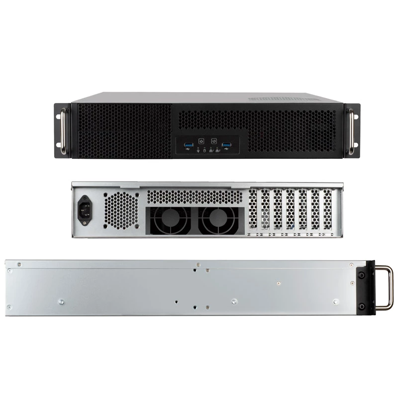 SilverStone RM23-502 Rackmount Server Chassis, ATX, USB 3.0 - 2U - Czarny