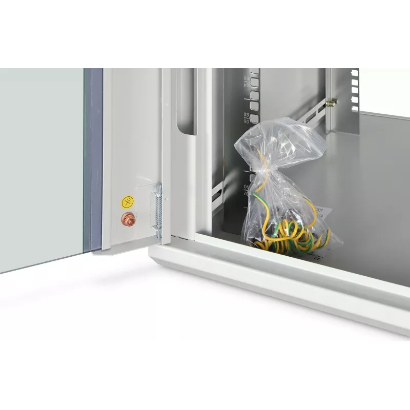 Szafka rack naścienna DIGITUS Dynamic-N 7U 19 cali 600x600 mm, niezmontowana, IP20, zamek na klucz