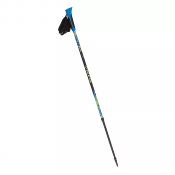 Nordic walking poles Viking Kije Nordic Walking Ruten Pro niebieski-lime adjustable 83–135 cm