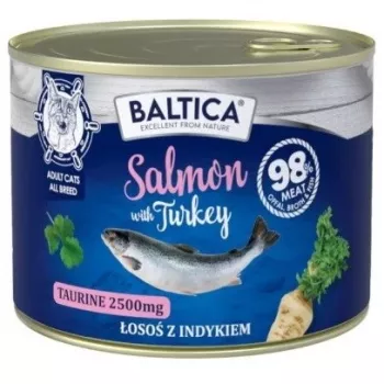 BALTICA Excellent Łosoś z indykiem - karma mokra dla kota - 185g