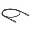 DeLOCK kabel przedłużający USB USB Type-C męski na żeński 10 Gb/s 0,5 m szary metal