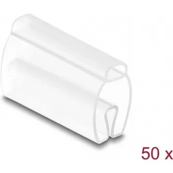 Znacznik kablowy DELOCK 80952, 50 szt., do kabli o średnicy 6–10 mm, przezroczysty