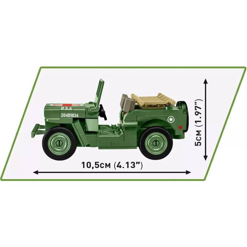 Klocki konstrukcyjne COBI Medical Willys MB 130 elementów 6 lat