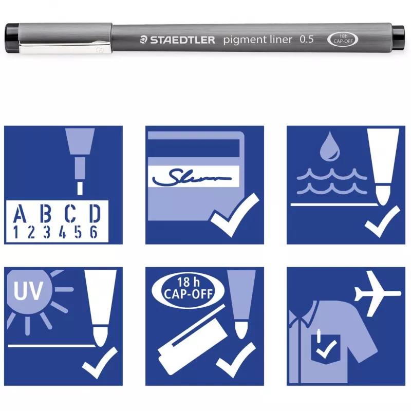 Fineliner Staedtler pigment liner 308 Czerwony