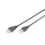 Digitus - Kabel przedłużający USB - USB Typ A, 4-pin (M) - USB Typ A, 4-pin (W) - 3,0m (USB / USB2.0) - Czarny (AK-300202-030-S)