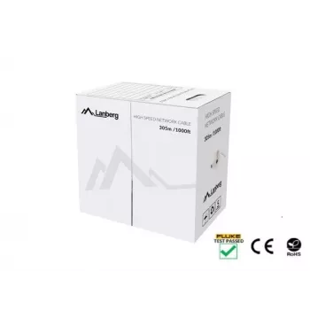 Kabel sieciowy Lanberg LCU5-12CU-0305-R U/UTP Cat5e 305m Czerwony