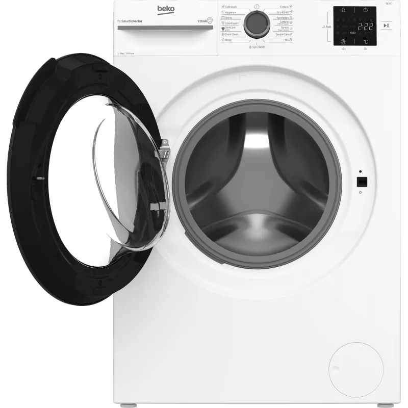 BEKO Pralka BM1WFSU39223WA, 9 kg, Klasa energetyczna B, 1200 obr./min, Głębokość 54,6 cm