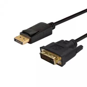 adapter kablowy wideo SAVIO CL-106 DisplayPort (męski) do DVI (męski), 1,8 m, czarny, maks. 1920×1080