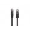 Ethernet patch kabel LANBERG Cat6 U/UTP PCF6-20CC-0100-BK, 1 m, Czarny, RJ-45, 250 MHz, CCA