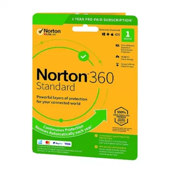 Norton 360 Standard | 1 urządzenie | 1 rok | 10 Gb pamięci w chmurze | EU | NIE DOTYCZY SUBSKRYPCJI |