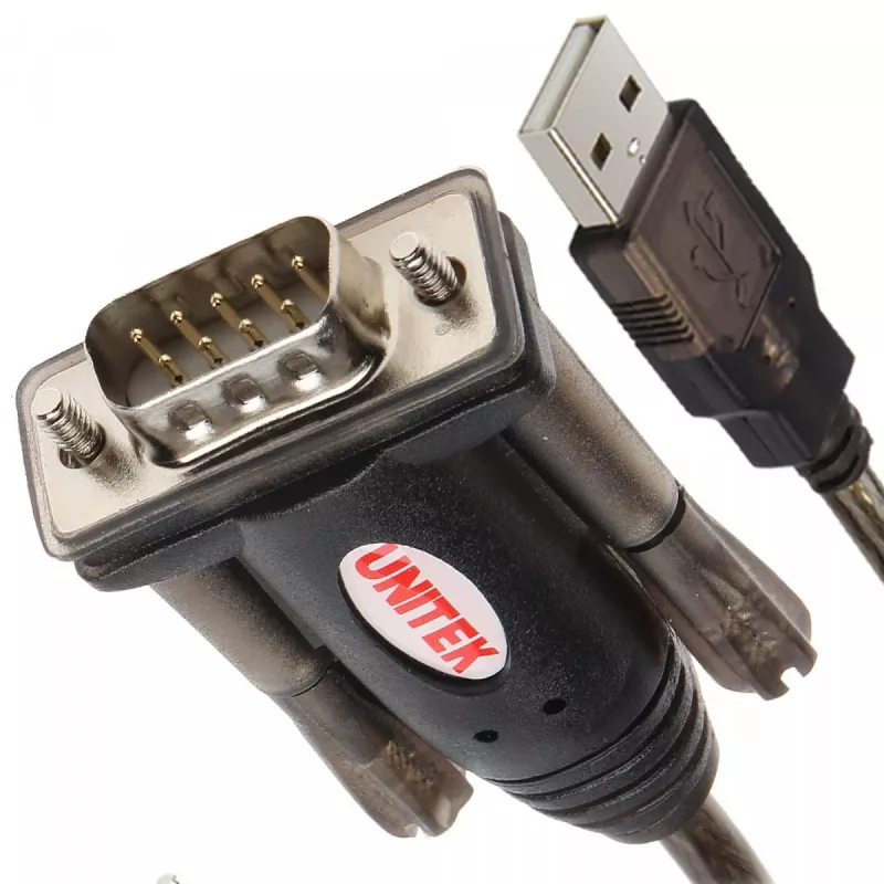 Przewód szeregowy UNITEK Y-105A Czarny 1,5 m USB Type-A DB-9