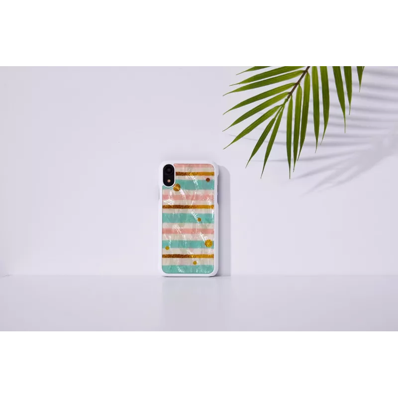 Etui na telefon iKins do iPhone XR — miętowo-czarne etui ochronne