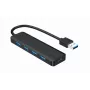 Koncentrator USB Gembird 4-portowy USB 3.1 (Gen 1) — 4 porty, USB 3.2 Gen 1 Type-A, 5V/2.1A, 109×30×10 mm, czarny
