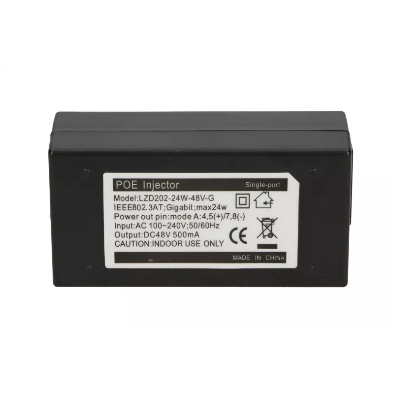 Zasilacz Extralink POE-48-24W-G, 48V, 0,5A, 24W, Gigabit, kabel w zestawie 802.3af/at