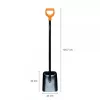 Solidna metalowa łopata Fiskars z uchwytem w kształcie litery D