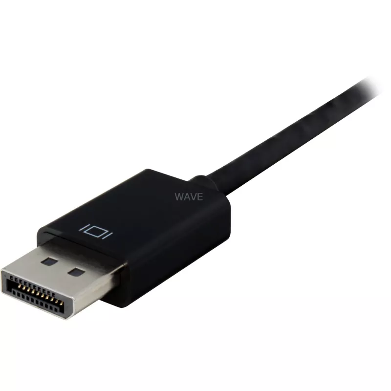 Konwerter DisplayPort 1.2 > DVI24+1, kabel czarny, 15 cm