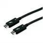 Kabel USB ROLINE 11.02.9043 0.5m USB 3.2 Gen 1 USB C Czarny