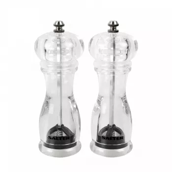 Komplet młynków do soli i pieprzu Salter 7606 CLXR Transparent