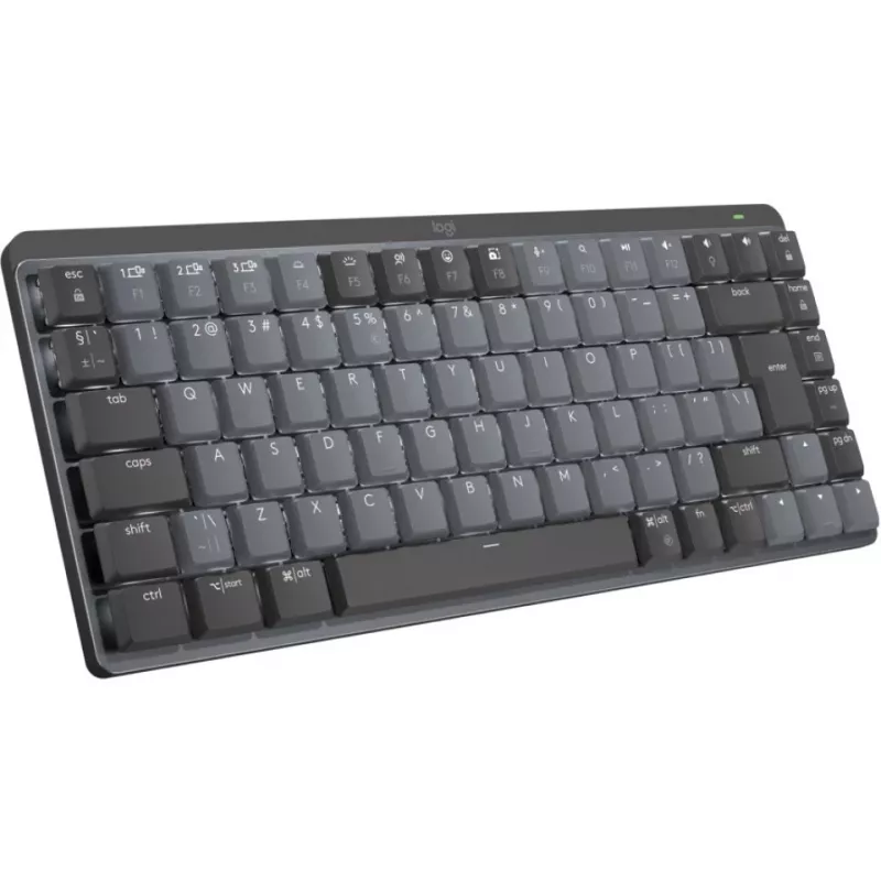 LOGITECH MX Mechanical Mini Minimalistyczna Bezprzewodowa Podświetlana Klawiatura - GRAFIT - (US) MIĘDZYNARODOWA - 2.4GHZ/BT - N/D - EMEA - KLIKAJĄCA