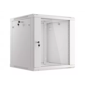 Szafa rack wisząca Lanberg 19'' 12U 600x600mm szara (drzwi szklane)