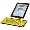 Logickeyboard LKB-LPBY-BTON-DE Klawiatura Bluetooth QWERTZ Niemiecki Czarny - Żółty (LKB-LPBY-BTON-DE)