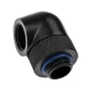 Adapter 90° G1/4 cala męski na G1/4 cala żeński obrotowy, XSPC, czarny, opakowanie 4 szt.
