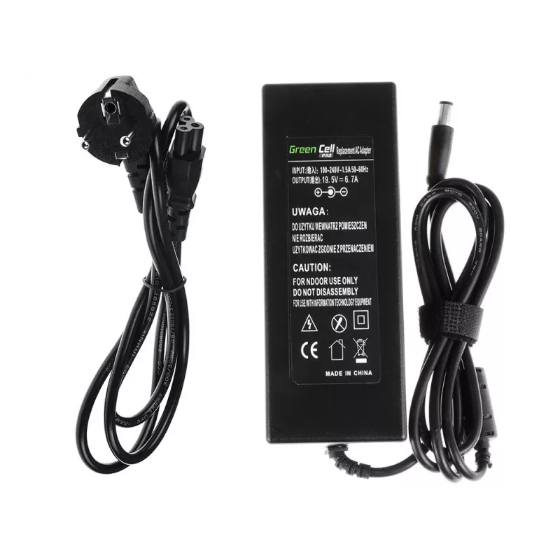 Zasilacz zielony Cell AD35P 130 W AC/DC 19,5 V 6,7 A do laptopów, do użytku wewnętrznego, czarny
