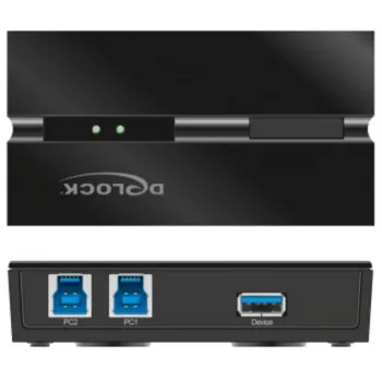 DeLOCK 11495 przełącznik danych komputerowych 5 Gbit/s Czarny Plastik
