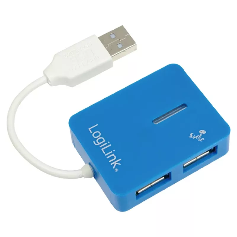 LogiLink USB 2.0 4-Port Hub - Niebieski - Windows 98SE/ME/200/XP/Vista/2003/7 (UA0136)
