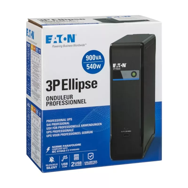 Eaton 3P900UI UPS Standby Offline 0.9 kVA 540 W 4 gniazda AC