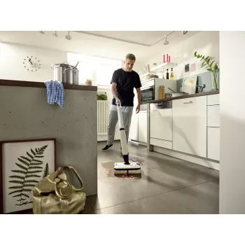 Kärcher FC 7 CORDLESS Miotła elektryczna Akumulatorowa Na mokro Bezworkowa Czarny, Biały, Żółty 2,85 Ah