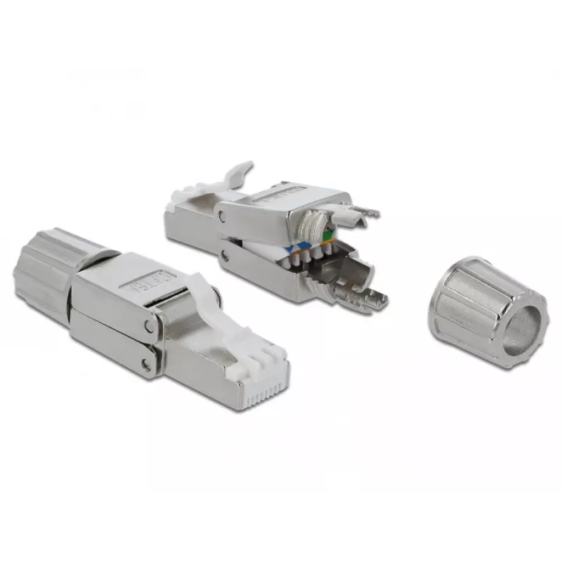 Złącze przewodowe DeLOCK 86477 RJ-45 Szare