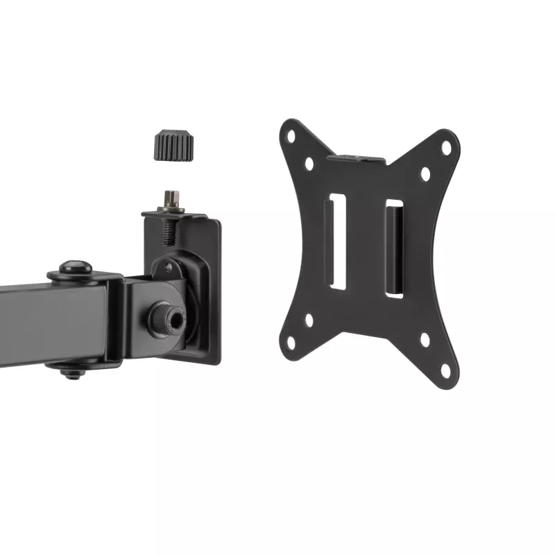 Uchwyt ścienny do monitora SBOX LCD-352/2-2 dla ekranów 13–32 cali, podwójne ramię, obciążenie 2×8 kg, VESA 100×100