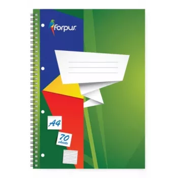 Zeszyt ze spiralą Forpus, A4/70, w linie, miękka okładka 0722-022