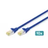 Kabel sieciowy Digitus CAT 6A S/FTP RJ-45 0,25 m niebieski