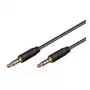 Wentronic Goobay Kabel połączeniowy jack 3,5 mm, czarny, 0,5 m - wtyk jack 3,5 mm (4-pin, stereo) > wtyk jack 3,5 mm (4-pin, stereo) (63824)