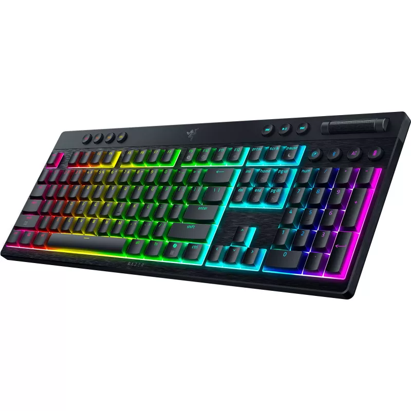 Mechaniczna klawiatura niskoprofilowa Razer CzarnyWidow V4 — przełączniki pomarańczowy, Bluetooth