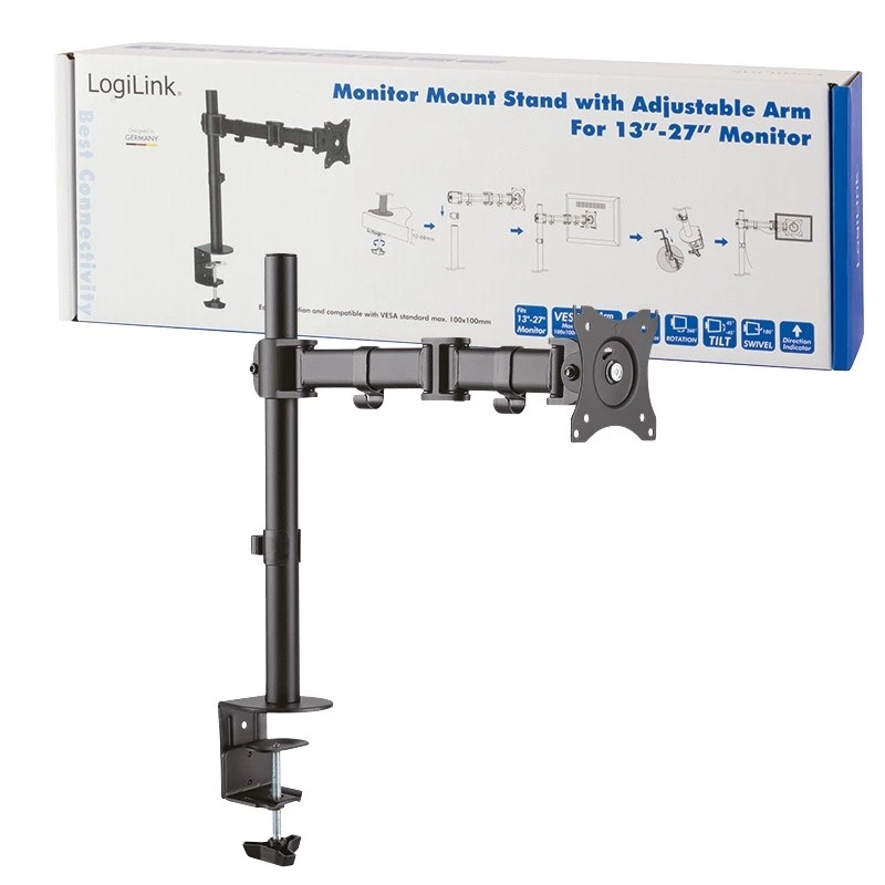 LogiLink BP0021 Uchwyt / Podstawa do monitora 68.6 cm (27) Czarny