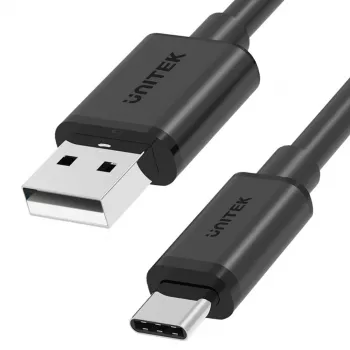 UNITEK Kabel USB USB-A — USB-C 50CM, Y-C481BK CZARNY