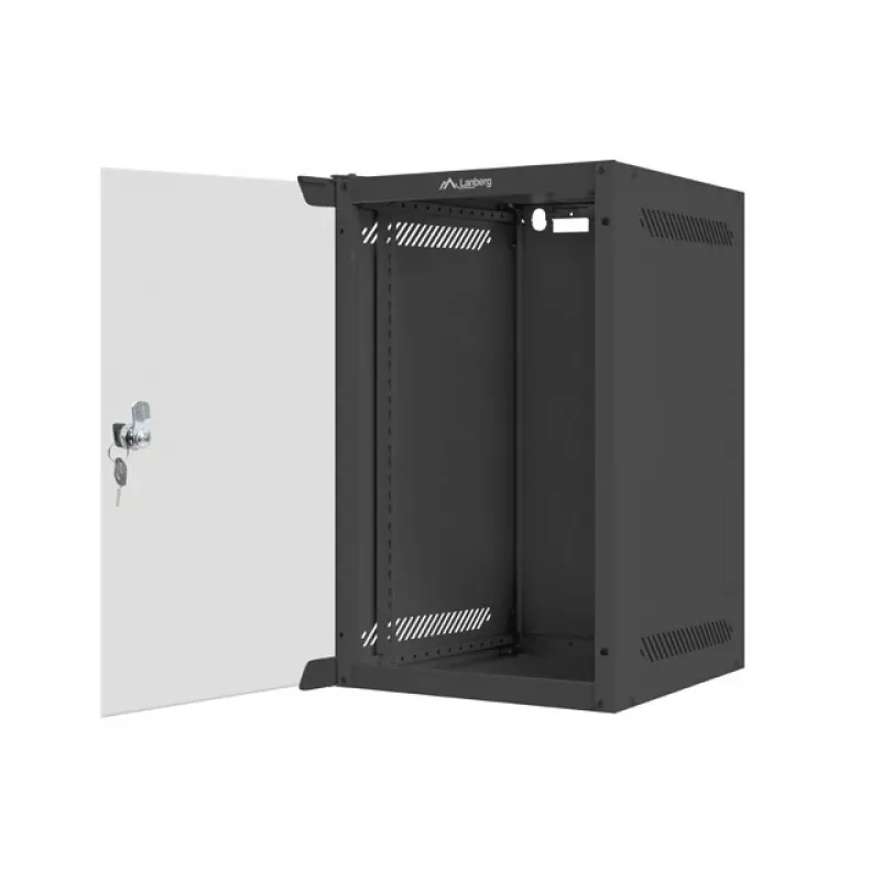 Szafka wisząca LANBERG WF10-2309-10B 9U, 469×280×310 mm, głębokość 10 cali, czarna, IP20