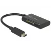 Czytnik kart Delock USB 3.1 Gen 1 USB Type-C męski 4 gniazda - Czytnik kart - All-in-one (MMC, SD, miniSD, RS-MMC, TransFlash, MMCmobile, microSD, MMCmicro, SDHC, miniSDHC, microSDHC, SDXC, microSDXC, SDHC UHS-I, microSDHC UHS-I)